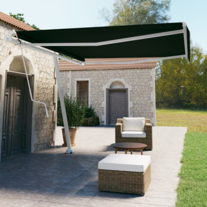 Copertină autonomă retractabilă automat - antracit - 400x350 cm