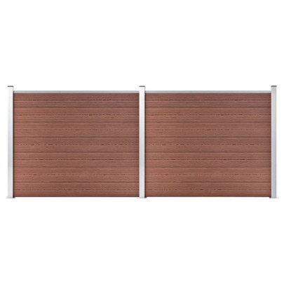 Set panouri gard - 353x146 cm - maro - WPC