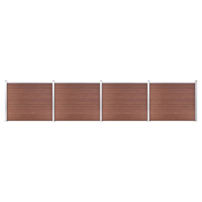 Set panouri gard - 699x146 cm - maro - WPC