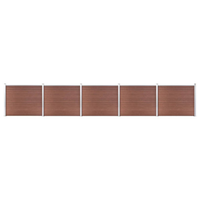 Set panouri gard - 872x146 cm - maro - WPC