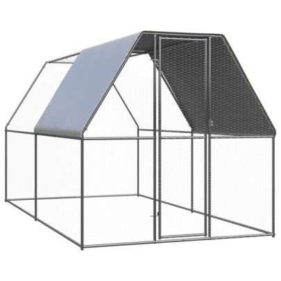 Coteț de exterior pentru păsări - 2x4x2 m - oțel zincat