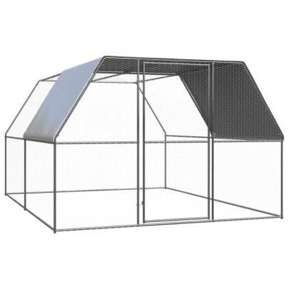 Coteț de păsări pentru exterior - 3x4x2 m - oțel zincat