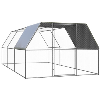 Coteț de păsări pentru exterior - 3x6x2 m - oțel zincat