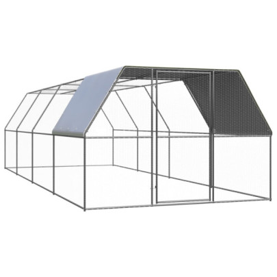 Coteț de păsări pentru exterior - 3x8x2 m - oțel zincat