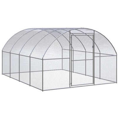 Coteț de găini pentru exterior - 3x4x2 m - oțel zincat