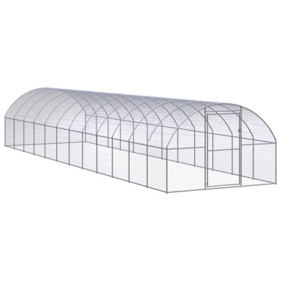 Coteț de găini pentru exterior - 3x12x2 m - oțel zincat