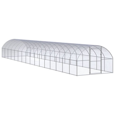 Coteț de găini pentru exterior - 3x16x2 m - oțel zincat