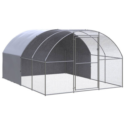 Coteț de găini pentru exterior - 3x4x2 m - oțel zincat