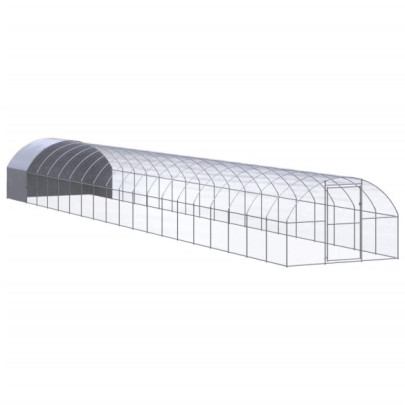 Coteț de găini pentru exterior - 3x20x2 m - oțel zincat