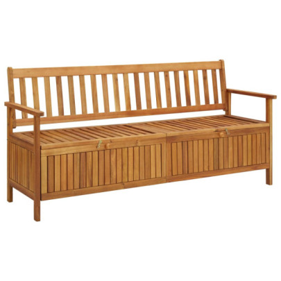 Bancă de depozitare grădină - 170 cm - lemn masiv de acacia
