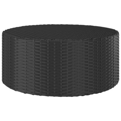 Măsuță de ceai - negru - 68x68x30 cm - poliratan