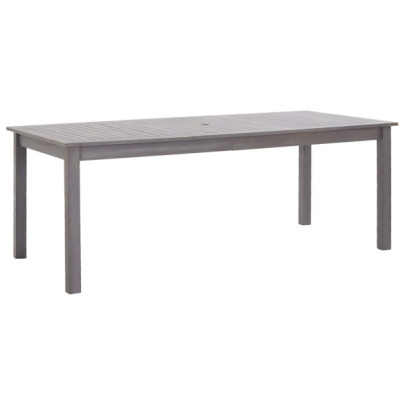 Masă grădină - gri - 200 x 90 x 74 cm - lemn masiv de acacia