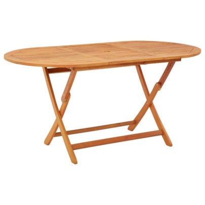 Masă de grădină pliabilă - 160x85x75 cm - lemn masiv de eucalipt