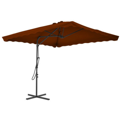 Umbrelă de grădină - stâlp din oțel - cărămiziu - 250x250x230 cm