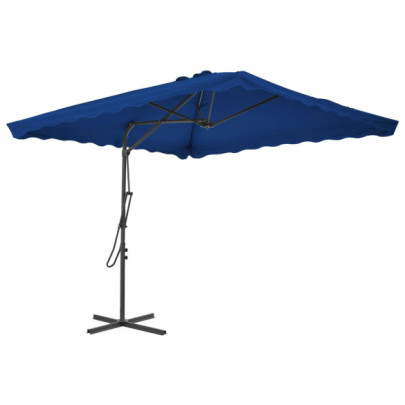Umbrelă de grădină - stâlp din oțel - albastru - 250x250x230 cm