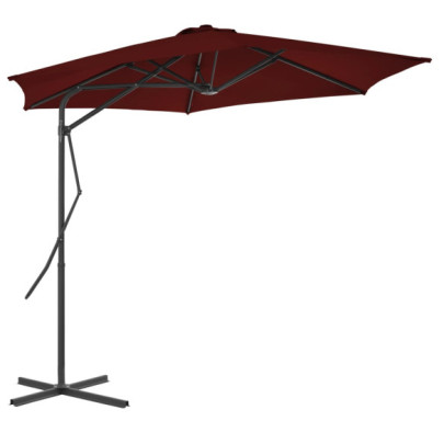 Umbrelă de grădină - stâlp din oțel - roșu bordo - 300x230 cm