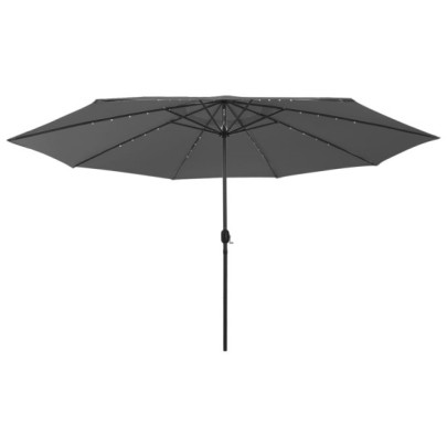 Umbrelă soare de grădină cu LED-uri - antracit - 400 cm