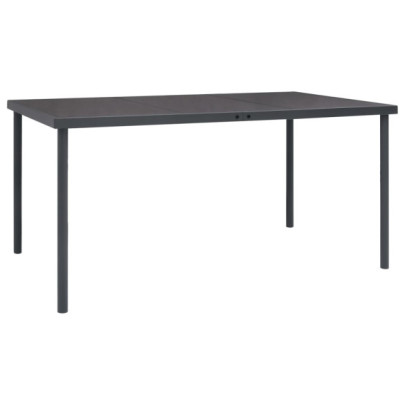 Masă pentru exterior - antracit - 150x90x74 cm - oțel
