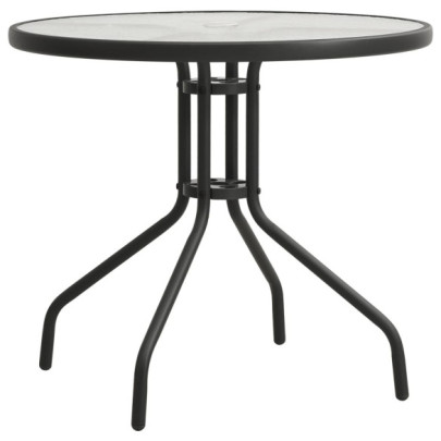 Masă de bistro - antracit - Ø80x71 cm - oțel