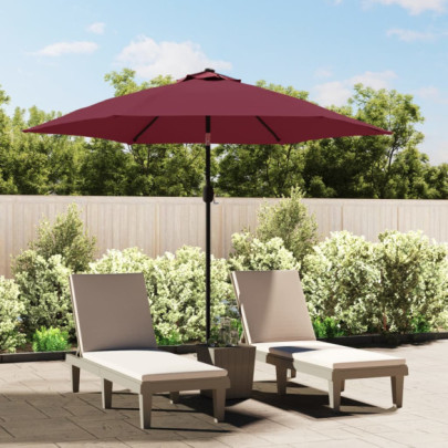 Umbrelă de soare de grădină - stâlp metalic - roșu bordo - 300 cm