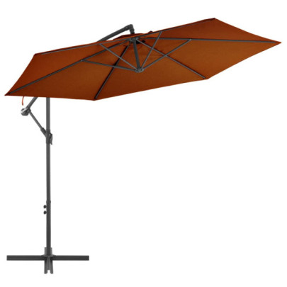 Umbrelă în consolă - stâlp din aluminiu - cărămiziu - 300 cm