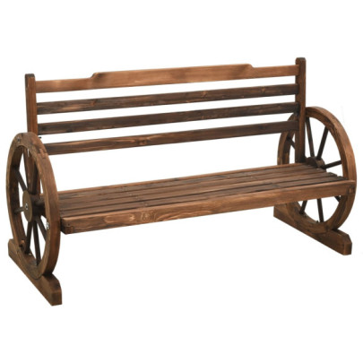 Bancă de grădină - 112 cm - lemn masiv de brad