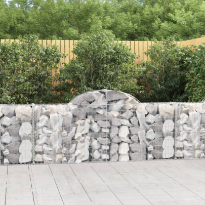 Coșuri gabion arcuite 40 buc - 200x30x80/100 cm - fier galvanizat