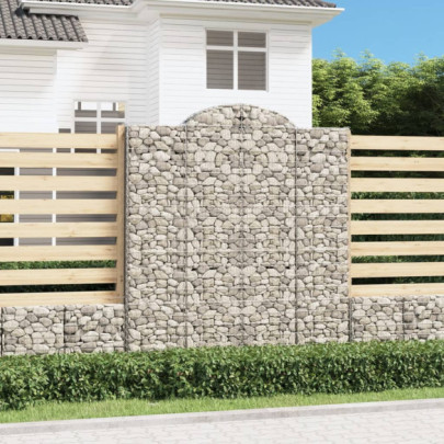 Coșuri gabion arcuite - 20 buc 200x30x220/240cm - fier galvanizat