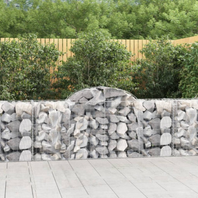 Coșuri gabion arcuite 40 buc - 200x50x80/100 cm - fier galvanizat